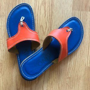 UF Gators or Illini Orange and Blue Sandals